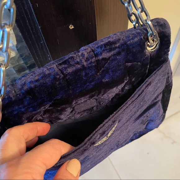 Blue velvet Zadig & Voltair Chain Shoulder bag - Picture 8 of 8